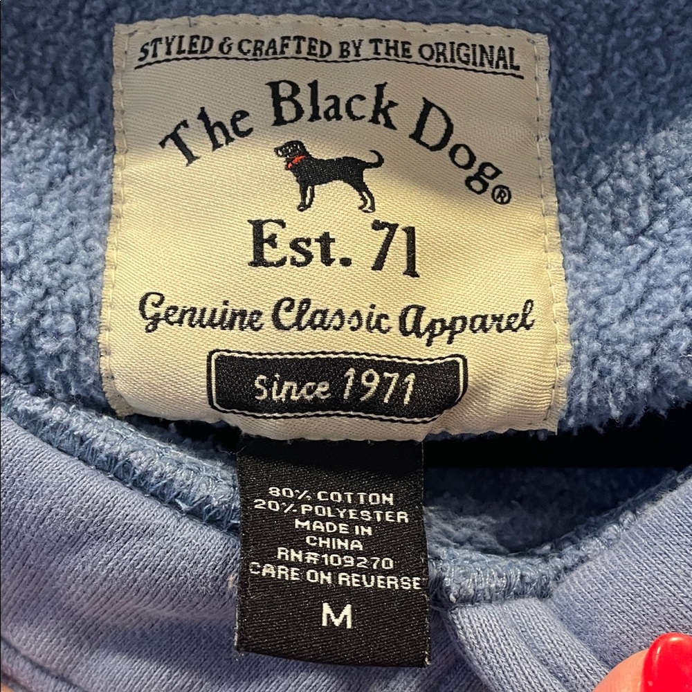 The Black Dog Heavyweight Fishermans Pullover Sweatshirt M. - Picture 7 of 8